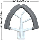 Flex Edge Beater For Kitchenaid Mixer Accessory,Kitchen Aid Attachments For Mixer,Fits Tilt-Head Stand Mixer Bowls For 4.5-5 Quart Bowls,Beater With Silice Edges,Grey