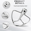 K45B Stainless Steel Flat Beater for Kitchenaid 4.5-5 Quart Tilt Head Stand Mixer, Polished Paddle Attachment for KitchenAid Mixer by ，Dishwasher Safe