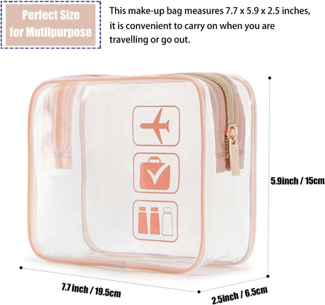 MODENGKGJIAN TSA Approved Toiletry Bag Mini Jewelry Travel Case, Perfect size to fit in your carry- luggage for travel or vacatis.