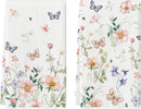 Floral Leaves Butterfly Spring Kitchen Towels Dish Towels, 18x26 Inch Seasonal Summer Decoration Hand Towels Set of 2