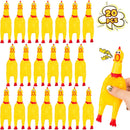 20PCS Squeaky Rubber Chickens, Screaming Chickens Bulk Prank Novelty Toys Pet Toys for Party Favors Family Game Dog Toys Noise Maker