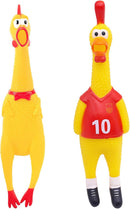 Screaming Chicken & Squeaky Chicken Dog Toy – Two Hilarious Prank Toys for Fun, Stress Relief & Play