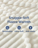 Super Soft Fleece Blanket Throw Size - Fleece Throw Blanket for Bed, Couch & Chair - Cozy, Warm & Breathable - All Season Fuzzy, Cute Decor, Microplush Bedding for Women, Men & Teens - 50x60, Ivory