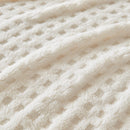 Throw Blankets for Bed Waffle White Blanket for Women Cozy Soft Fluffy Fleece Throw Blanket for Couch Lightweight Breathable Bed for All Season Cream 50x70