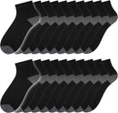 20 Pairs Ankle Socks For Men - Lightweight Mens Socks Size 8-12 Thin Casual Quarter Bulk Socks