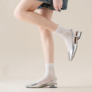 Women's Ruffle Socks Casual Lace Cotton Crew Summer Ultra Thin Cute Frilly Ankle Socks for Women 6 Pairs