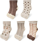 Womens Girls Toe Socks Five Fingers Cute Colorful Ankle Athletic Running Toe Seperated