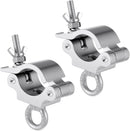 2 Pcs Heavy Duty 2 Inch Truss Clamp with Eye Bolt for 48-51mm Truss Tube/Pipe, Aluminum Stage Light Clamps for LED Video Wall and Lighting Mounting