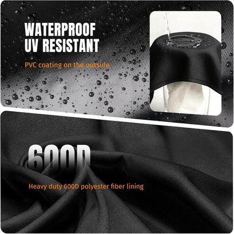 Square Fire Pit Cover, Fits for 28-32 Inch Fire Pit Table, Waterproof and Windproof, 32 x 32 x 24 Inches, Black