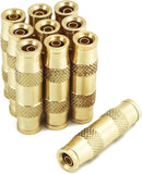 1/4" Push To Connect Fittings - 10 Pack Air Compressor Quick Connect Dot Air Line Pneumatic Hose Fittings