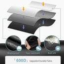 Round Fire Pit Cover for 22-32 Inch Fire Pit - Waterproof and Windproof, with Straps and Built-in Vents, 32 Dia x 13.5 H, Black