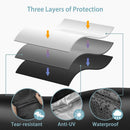 Fire Pit Cover Round 36 In, Outdoor Fire Pit Cover for 30-36 Inches Fire Pits, Windproof Drawstring & Waterproof Layer, Black