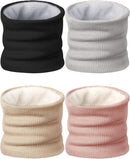 4 Pack Winter Neck Warmer Gaiter for Women Fleece Lined Thick Double Layer Knitted Warmer Neck for Cold Weather Men Sports Work