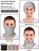 4 Pack Winter Neck Warmer Gaiter for Women Fleece Lined Thick Double Layer Knitted Warmer Neck for Cold Weather Men Sports Work