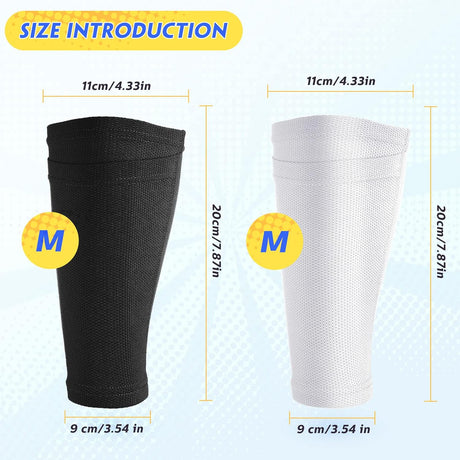 Soccer Shin Guards Sleeves 4 Pairs Flexible Soccer Shin Guard Leg Performance Support Polyester Soccer Shin Guard Sleeve Holder with Pocket for Soccer Sport