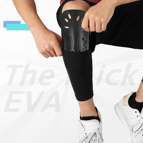 Soccer Shin Guards Sleeves 4 Pairs Flexible Soccer Shin Guard Leg Performance Support Polyester Soccer Shin Guard Sleeve Holder with Pocket for Soccer Sport