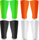 Soccer Shin Guards Sleeves 4 Pairs Flexible Soccer Shin Guard Leg Performance Support Polyester Soccer Shin Guard Sleeve Holder with Pocket for Soccer Sport