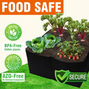 2 Pack Fabric Raised Garden Beds, 2x2x1 FT – 4 Grids Grow Bed for Square Foot Gardening, Planting Box for Vegetables, Herbs, Flowers