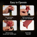 Silicone Wine Stopper for Wine Bottles, 2026 New Seal Bottle Cover Caps to Keep Wine Fresh, Upgrade Glass Bottle Sealer Covers Wine Stoppers for Home Use Cover Wine Bottle Caps (Khaki)