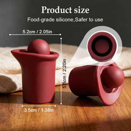 Silicone Wine Stopper for Wine Bottles, 2026 New Seal Bottle Cover Caps to Keep Wine Fresh, Upgrade Glass Bottle Sealer Covers Wine Stoppers for Home Use Cover Wine Bottle Caps (Khaki)