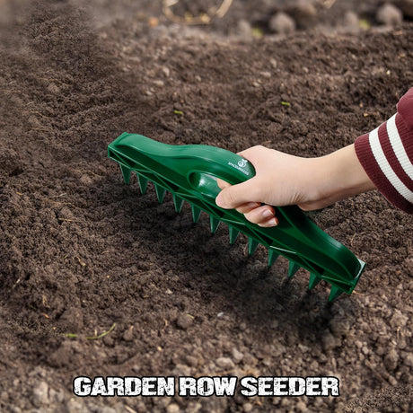 The Row Seeder by  – Handheld Garden Tool for Precise Seed & Seedling Spacing in Rows & Seed Trays – for Vegetables, Flowers & Herbs. Durable & Ergonomic