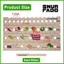 Plant Ruler by  – Wooden Seed Spacing Tool for Vegetable Gardens – Garden Planting Guide for Precise Row Planting in Raised Beds & In-Ground Soil
