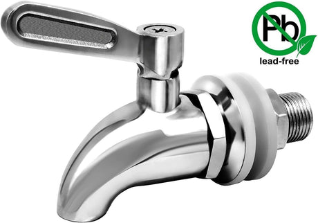 Updated More Durable Beverage Dispenser Replacement Spigot,Stainless Steel Polished Finished, Water Dispenser Replacement Faucet, fits Berkey and Other Gravity Filter Systems as Well