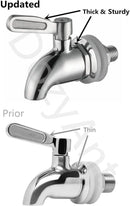 Updated More Durable Beverage Dispenser Replacement Spigot,Stainless Steel Polished Finished, Water Dispenser Replacement Faucet, fits Berkey and Other Gravity Filter Systems as Well