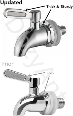 Updated More Durable Beverage Dispenser Replacement Spigot,Stainless Steel Polished Finished, Water Dispenser Replacement Faucet, fits Berkey and Other Gravity Filter Systems as Well