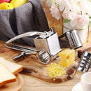 Rotary Cheese Grater Stainless Steel Handheld Rotary Parmesan Grater Cheese Cutter Slicer Shredder with 4 Stainless Drum for Grating Hard Chocolate Nuts Kitchen Tool