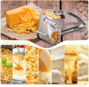 Rotary Cheese Grater Stainless Steel Handheld Rotary Parmesan Grater Cheese Cutter Slicer Shredder with 4 Stainless Drum for Grating Hard Chocolate Nuts Kitchen Tool