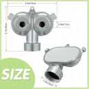 2 Pcs Circle Pattern Twin Spot Sprinkler Metal Lawn Garden Rotating Water Spray Sprinkler 360 Degree for Lawn Yard, Silver