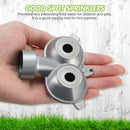 2 Pcs Circle Pattern Twin Spot Sprinkler Metal Lawn Garden Rotating Water Spray Sprinkler 360 Degree for Lawn Yard, Silver