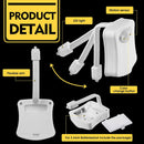 6 Pieces Toilet Night Light Motion Activated Sensor Lamp 16 Colors Changing LED Inside Toilet Bowl, LED Light for Washroom Bathroom, Battery Not Included