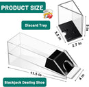 Blackjack Shoe and Discard Tray Clear Acrylic Blackjack Dealing Shoe Card Dispenser for Playing Cards Discard Holder Trays for Game Poker Accessories(6 Deck)
