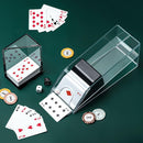 Blackjack Shoe and Discard Tray Clear Acrylic Blackjack Dealing Shoe Card Dispenser for Playing Cards Discard Holder Trays for Game Poker Accessories(6 Deck)
