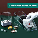 Blackjack Shoe and Discard Tray Clear Acrylic Blackjack Dealing Shoe Card Dispenser for Playing Cards Discard Holder Trays for Game Poker Accessories(6 Deck)