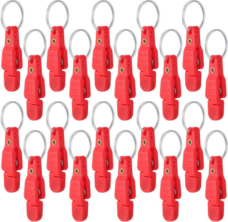20 Pieces Heavy Tension Snap Release Clips Padded Trolling Clips with Key Ring for Weight Planer Board Offshore Kites Downrigger Fishing