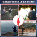 20 Pieces Heavy Tension Snap Release Clips Padded Trolling Clips with Key Ring for Weight Planer Board Offshore Kites Downrigger Fishing