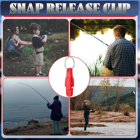 20 Pieces Heavy Tension Snap Release Clips Padded Trolling Clips with Key Ring for Weight Planer Board Offshore Kites Downrigger Fishing
