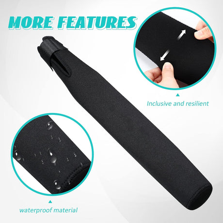 4 Pcs Baseball Bat Sleeve Softball Bat Warmer Batting Training for Composite Cover Warmer Sport Sleeve Protector Reduces Vibration, Black