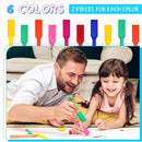 Magnet Wands for Kids Classroom Educational Learning Kits Rainbow Magnetic Wand Bulk 8 Inch Preschool Science Experiment Tools Learning Toys Bingo Games, 6 Colors (12 Pcs)