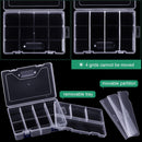 6 Pack Fishing Tackle Box Organizer Storage Clear Fishing Box with Movable Tray Plastic Waterproof Compartment Organizer for Lure Container Craft Beads Jewelry