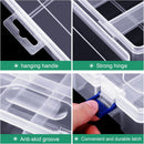 6 Pack Fishing Tackle Box Organizer Storage Clear Fishing Box with Movable Tray Plastic Waterproof Compartment Organizer for Lure Container Craft Beads Jewelry
