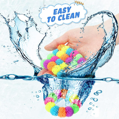 24 Pcs Spiky Sensory Bracelet Anxiety Sensory Toys Fidget Toy Stress Relief Spiky Rings Rainbow No Latex Flexible Stretchy Wearable Toy Bracelet for Adults Kids Children
