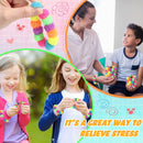 24 Pcs Spiky Sensory Bracelet Anxiety Sensory Toys Fidget Toy Stress Relief Spiky Rings Rainbow No Latex Flexible Stretchy Wearable Toy Bracelet for Adults Kids Children