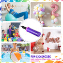 16 Pcs Handheld Balloon Air Pump Inflator Air Pump for Balloons, 2 Way Dual Action Manual Balloon Inflator for Birthday Party Decoration Exercise Yoga Balls Pool Floats, 12 Inch (Rose Red and Purple)