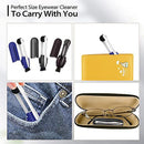 Portable Microfiber Eyeglass Cleaner (3 Count), Efficient and Durable Carbon Microfiber Technology, Lens Cleaner with Carbon Microfiber Tech and Mini Sunglasses Brush Cleaning Tool