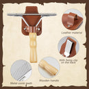 1 Set Cattle Show Comb Brush Holder Livestock Supplies for Cattle Horse Grooming Brush Show Comb with Wood Handle for Cow Livestock Brushes Pet Dog Cattlel Cows Goat Sheep