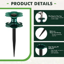 12 Packs 9.84 Inch Garden Hose Guide Spike, Flower Shaped Water Hose Holder Spike Stand with Stake, Heavy Duty Green, Keeps Garden Hose out of Flower Beds, for Plant Protection